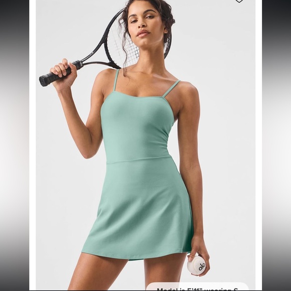 New Alosoft Courtside Tennis Dress - Botanical Green size small - Picture 1 of 11